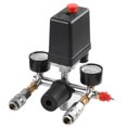 thumbnail image 1 of Air Compressor Pressure Check Gauge Air Valve Manifold Oil-Free Silent Air Compressor Adjustable Outlet Valve 175Psi, 1 of 6