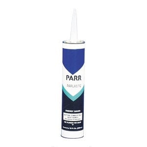 Parr Tech Caulk Sealant K5900-10 PARLASTIC; Compatible With Glass/Aluminum/Brick And Most Other Construction Materials; Non-Sag Liquid; Paintable; Aluminum; 10 Ounce Cartridge; Single