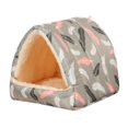thumbnail image 1 of Cute Cartoon Rabbit Squirrel Mini Cage Guinea Pig Nest Small Animal Mice Rat Pet Sleeping Bed Hamster House Winter Warm Soft Mat, 1 of 5