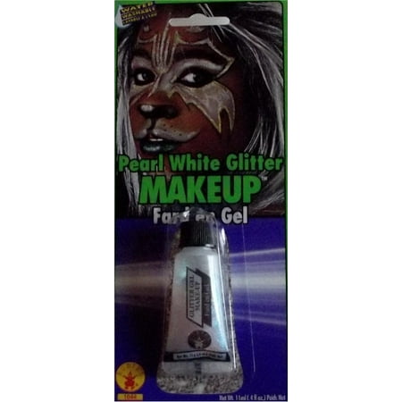 0.5 Ounce Glitter - Deluxe Pearl White Glitter 0.5 Ounce Tube Halloween Costume Make-Up