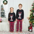 thumbnail image 5 of Family Matching Christmas Pajamas Deer Print Pullover Top Plaid Pant Sleepwear Set, 5 of 7