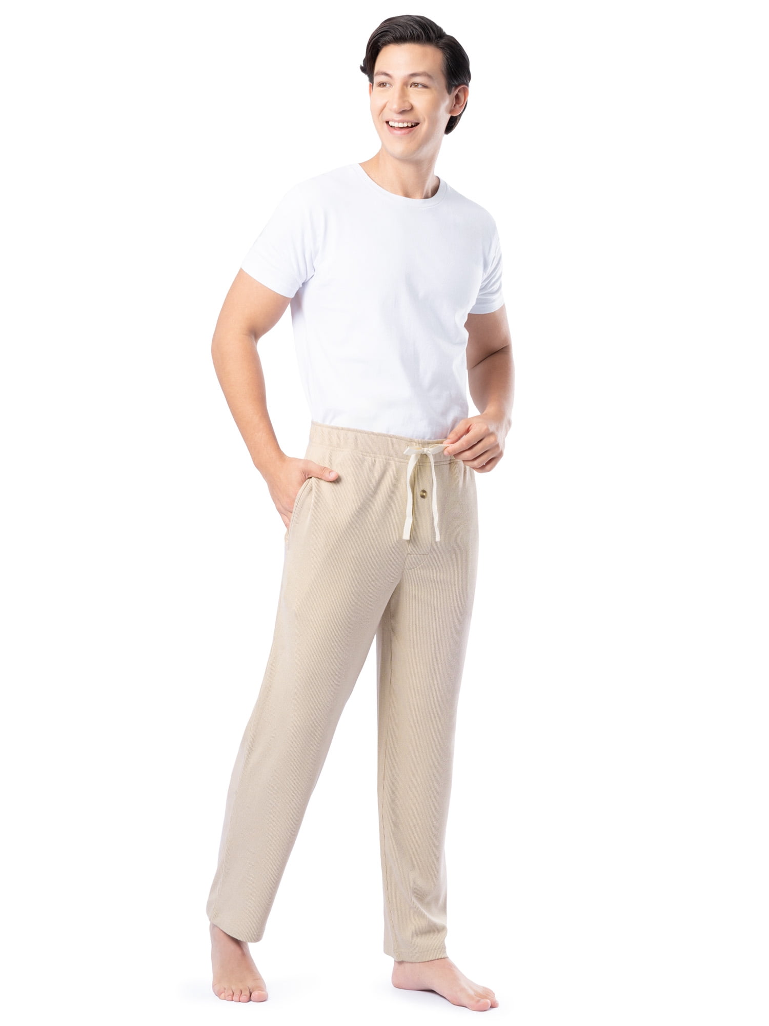 Fruit of the Loom Men's Rib Knit Sleep Pant, Sizes S-5XL