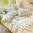 thumbnail image 3 of Pastoral Girls Flower Bedding Sets  Washed Cotton Bed Linens  Soft Quilt Cover Sheet Set  Simple Bedspread  Home Textiles, 3 of 7