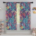 thumbnail image 5 of Blackout Kids Curtains,Purple Pioneer Flower and Paisley Pattern Childrens Insulated Curtains Set Of 2,Bedroom Essentials,Toddler Room Decor 42x63in(106x160cm), 5 of 5