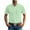 Mint Green, variant on flyskyup Mens Linen Shirts Turndown Short Sleeve Button Regular Blouses with Double Pockets Solid Color Work Summer Dailywear