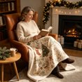 thumbnail image 5 of Eoozwa Christmas Decorative Throw Blanket Christmas Throw Blanket for Couch Sofa Bed Soft Cozy Lightweight Fuzzy Plush Fleece Blankets and Throws Xmas Winter Blanket 30"x39", 5 of 6