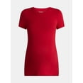 thumbnail image 5 of Time and Tru Women's Maternity Non Shirred Tee with Short Sleeves, Sizes S-XXL, 5 of 5