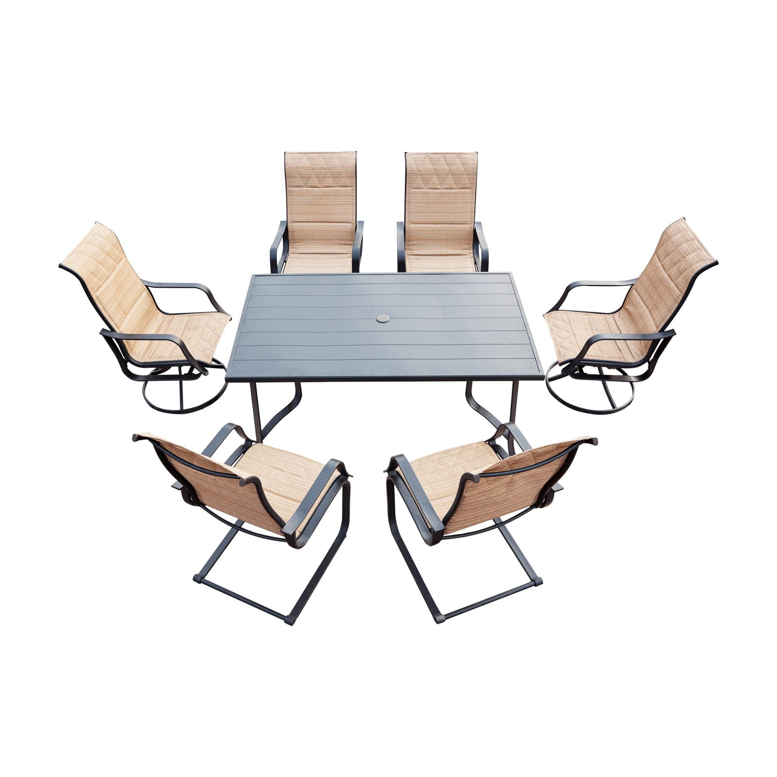 Every Season Iron Slat 7 Piece Patio Dining Set