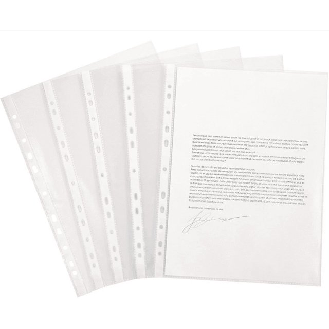 Carpeta de 11 agujeros, archivador transparente extragrueso a4, carpeta perforada, transparente (100 uds)