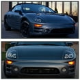 thumbnail image 2 of Spec-D Tuning Dual Halo Projector Black Headlights Compatible with 2000-2005 Mitsubishi Eclipse, Left + Right Pair Headlamps Assembly, 2 of 7