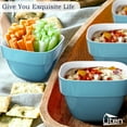 thumbnail image 6 of Uten 4oz Ceramic Baking Ramekins for Oven Safe, Appetizer Bowls Sauce Dipping Bowls, Set of 6, Blue, 6 of 8