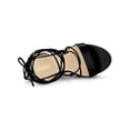 thumbnail image 4 of BLISSFUL STEP Sandales à Plateforme Espadrilles à Talon Compensé à Lacets pour Femmes Noir 8,5, 4 of 7