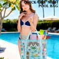 thumbnail image 2 of Mesh Beach Bag, Extra Large Beach Tote with Zipper Pocket Pool Bag for Cruise/Swim/Vacation Essentials, 2 of 8