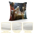 thumbnail image 4 of JEUXUS Christmas Pillow Covers Nativity Scene Grotto Throw Pillow Cover , Comfortable and Durable Throw Pillowcase for Home Decoration, Cushion Cover Car Sofa Home Bed Office Decoration, 4 of 5