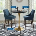 thumbnail image 5 of Modway Drive Modern Style Pine Wood and Iron Bar Table in Black/Gold, 5 of 5