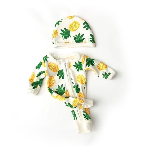 AlevRam Doll Pajamas Jumpsuit Outfit for 10-12 Inch Baby Doll, 1 Pack