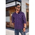 thumbnail image 2 of COOFANDY Mens Button Down Long Sleeve Shirts Jacket Slim Fit Flannel Shirt Casual Plaid Shirt, 2 of 6