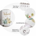 thumbnail image 3 of Thanksgiving Fall Shower Curtain, 36" x 72", Pumpkin Watercolor Waterproof Bathroom Curtain Washable Shower Curtain Set with 12 Hooks, 3 of 6