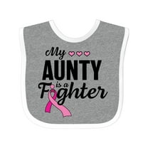 Inktastic Breast Cancer Awareness My Aunty is a Fighter Boys or Girls Baby Bib