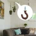 thumbnail image 3 of Uxcell 50pcs Cup Ceiling Hooks 1/2 Inch Metal with Vinyl Coated Screw in Holder Brown, 3 of 7