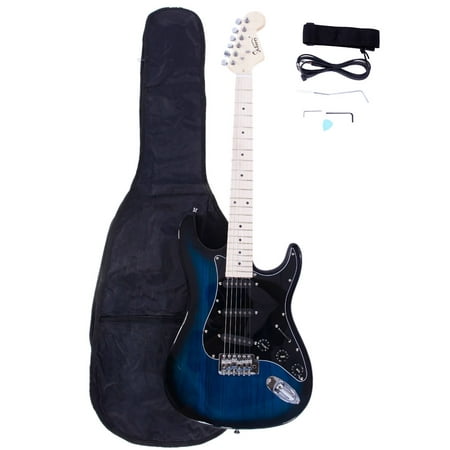 Ktaxon Glarry ST Burning Fire 22 Frets Basswood Beginner Electric Guitar w/ Accessories 8 Colors