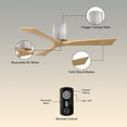 thumbnail image 5 of Matthews Fan Company IR3H-BW-LM-60 Irene 60" Barn Wood Hugger Ceiling Fan with 3 Light Maple Blades, Remote and Wall Control, Indoor/Outdoor Damp Rated, 5 of 6