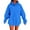 B-Blue, variant on Hoodies For Women Solid Color Drop Shoulder Hoodie Baggy Long Sleeve Oversized Drawstring Sweatshirt With Pockets