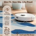 thumbnail image 6 of Design&I 9'x12' Washable Area Rug Ocean Wave Themed Grid Abstract Nautical Motif Minimalist Theme for Great Room, Large Living Giant Skid-Resistant, 6 of 7