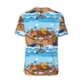 thumbnail image 3 of Balery Animals on Noah's Ark Floating Baseball Jersey for Men Casual Button Down Shirts Short Sleeve Active Team Sports Uniform-X-Large, 3 of 9