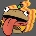 thumbnail image 2 of Girl's Fortnite Durr Burger Sticker  Graphic Tee Black X Large, 2 of 4