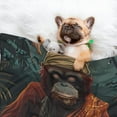 thumbnail image 3 of Rocae Banana Leaf Meditating Gorilla for Pet Blanket Dog Blanket Cat Blanket Soft Sleep for Small Medium Pet-Small, 3 of 8