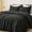 Black, variant on Ultra Soft Waffle Weave Comforter Set Twin Size, 2 Pieces Lightweight Breathable Comfy Bedding Set, Comfy Textured 1 Comforter with 1 Pillow Shams, Grey