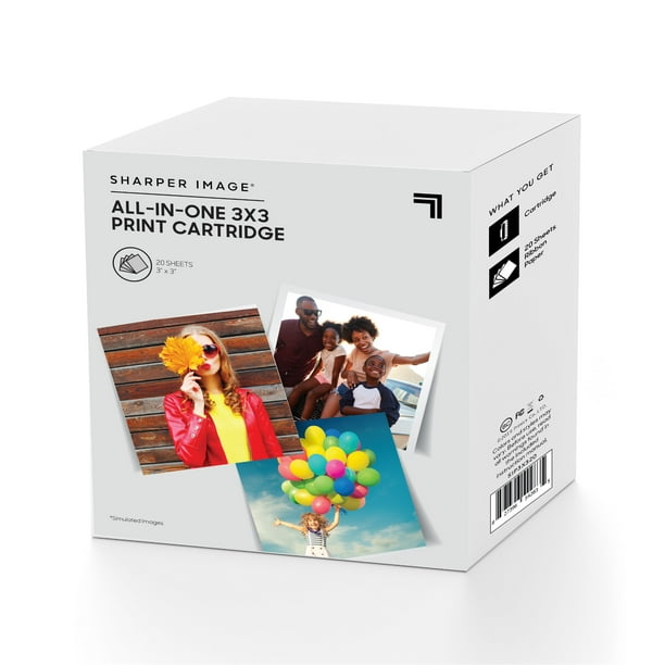 SHARPER IMAGE 20 Pack, Paper & Ink, 3" x 3", AllinOne Print