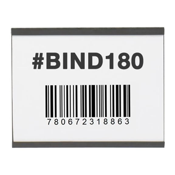 3 x 4 in. Magnetic C-Channel Cardholders - Black - 4in. W x 3in. L