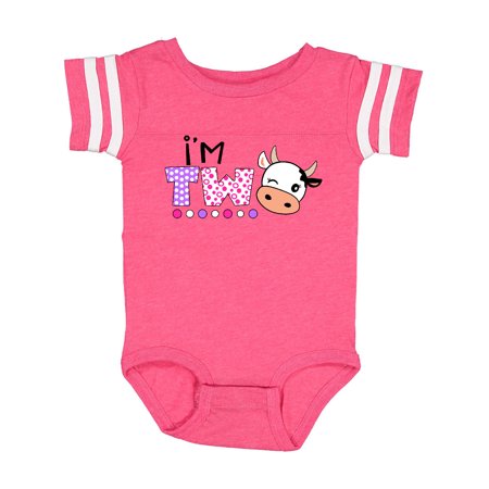 

Inktastic I m 2 Cute Cow and Polka Dots Gift Baby Boy or Baby Girl Bodysuit