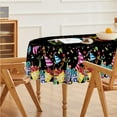 thumbnail image 4 of Birthday Tablecloth 60x84 Inch Oval, Happy Birthday Ballon Black Washable Seasonal Table Cover for Party Picnic Dinner Decor, 4 of 6