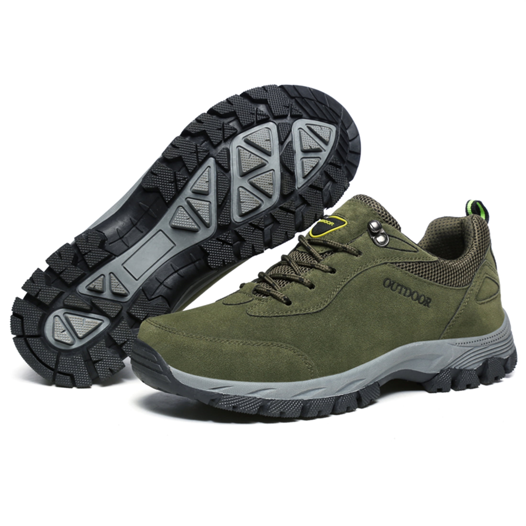 LASUDRAA Mens Waterproof Hiking Shoes Outdoor Trekking Trails Shoes Mountaineering Lightweight Athletic Shoes