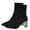 Black, variant on Women Fashion Short Boots Fall Winter Solid Color Casual Comfortable Knit Stretch Sock Booties High Heel for Party Wedding
