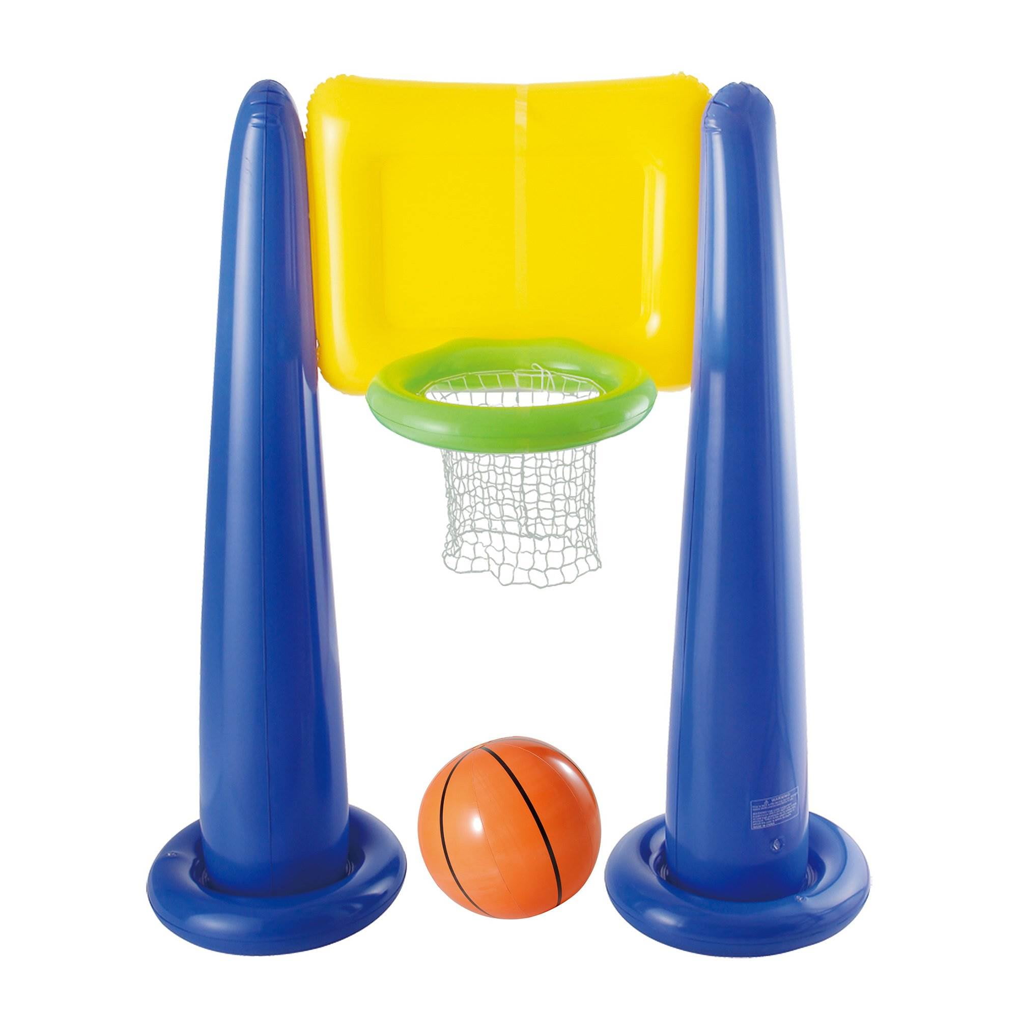 Big Play Sports Jumbo Inflatable Floating Pool Basketball Hoop Set with