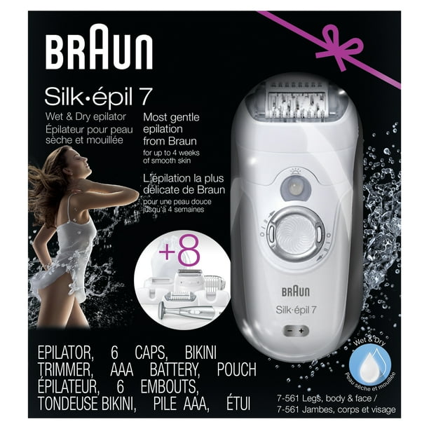 Braun Epilator Silk Epil 7 Wet Dry Gift Pack 6 Caps Bikini Trimmer Walmart Com Walmart Com