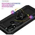 thumbnail image 4 of [PST] Motorola Moto G Pure 2021 Kickstand Rotating Ring Case, Anti-Drop Hybrid Shock Absorption Rugged Hard Phone Case Cover with Ring Stand, 4 of 4