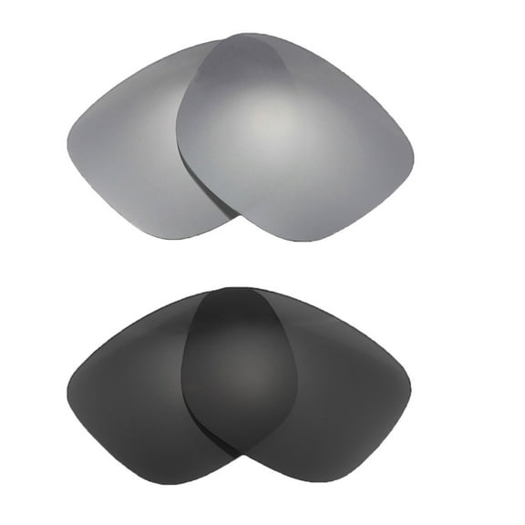 Walleva 2 Paris Polarized Replacement Lenses For Smith Lowdown Sunglasses-Titanium   Black