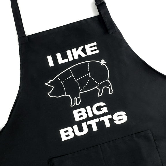 GuyAprons I Like Big Butts Apron, Funny Apron for Men, BBQ Grill Apron, Funny Apron for Dad
