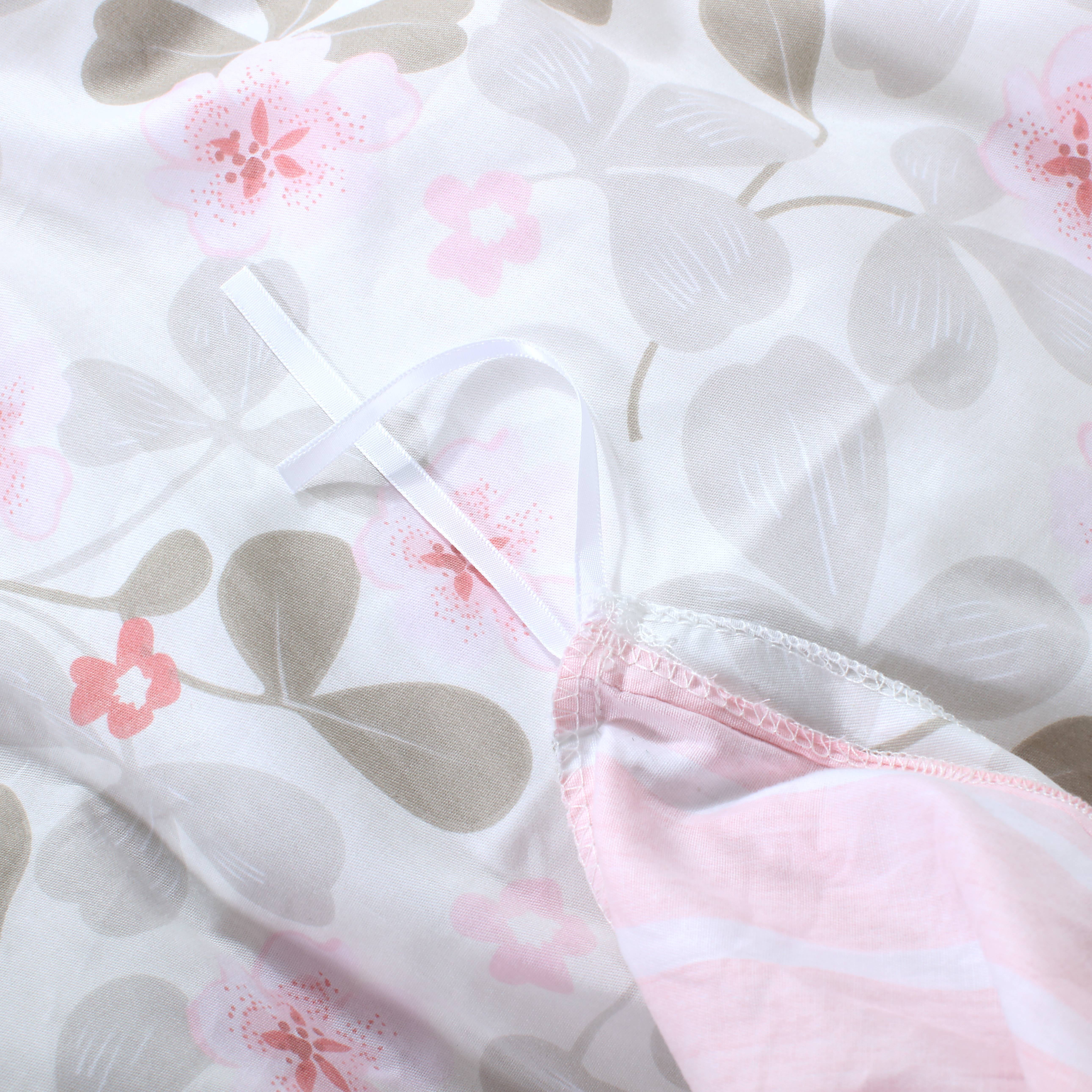 Swanson Beddings Pink Blossom 3-Piece 100% Cotton Bedding Set: Duvet Cover and Two Pillow Shams (King) (Comforter is NOT included)
