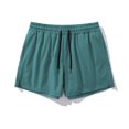 thumbnail image 4 of JIUKE Men Running Shorts Elastic Waist Drawstring Workout Summer Quick Dry Athletic Sweat Shorts, 4 of 5