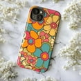 thumbnail image 5 of Bold Retro Flower Power Phone Case, Vibrant Style Floral iPhone Cover, Artistic Vintage Protective Case for iPhone 16 15 14 13 12 11 Plus Pro Max Mini, 5 of 6