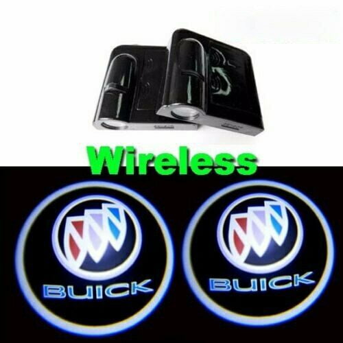 2x Wireless BUICK Ghost Shadow Projector Laser LED Door Courtesy Step Light