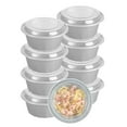 thumbnail image 2 of Restaurantware-Asporto 32 Ounce Round Take Out Containers, 100 Food Containers With Lids - Microwavable, Disposable, Silver Plastic To Go Boxes For Food, No BPA, For Take Out And Delivery, 2 of 11