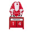 thumbnail image 2 of Valentine'S Day Calendar Decorations Wooden Desktop Ornaments Gnome Heart Calendars Party Supplies, 2 of 6
