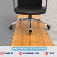 thumbnail image 3 of x ruedas para silla de oficina - Ruedas de repuesto de goma negra - Rodamiento silencioso y seguro para pisos laminados, alfombras, baldosas, vinilo y madera dura, 3 of 5